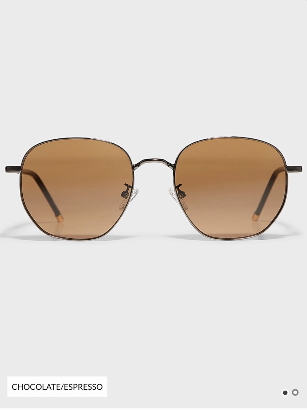 BNWT Women’s Chocolate Brown Metal Frame Sunglasses